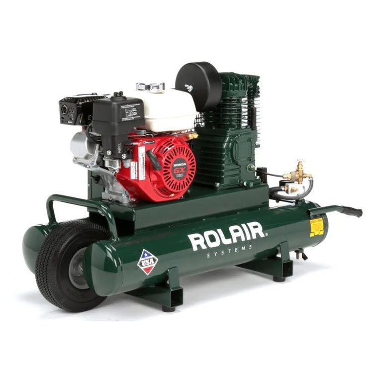 Rolair 5.5 HP Wheeled Gas Air Compressor - 9 GAL Tank Rolair 5.5 HP Wheeled Gas Air Compressor - 9 GAL Tank